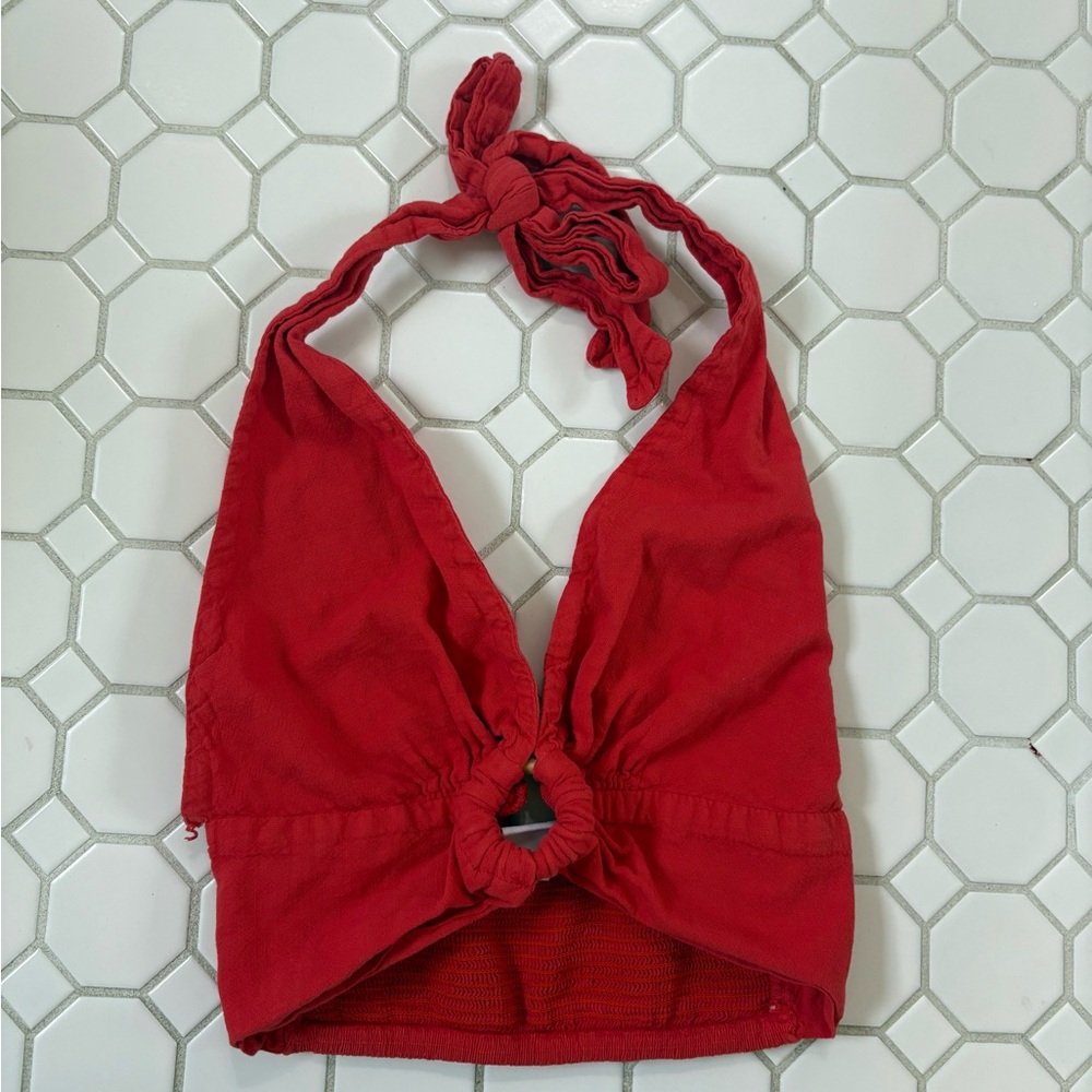 Red Halter Top